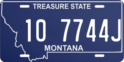 MT license plate 107744J