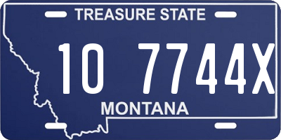 MT license plate 107744X