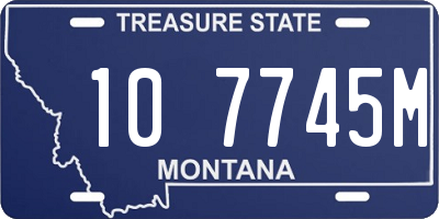 MT license plate 107745M