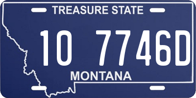 MT license plate 107746D