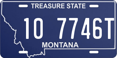 MT license plate 107746T