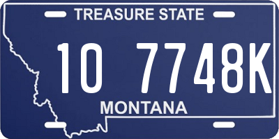 MT license plate 107748K