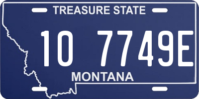 MT license plate 107749E