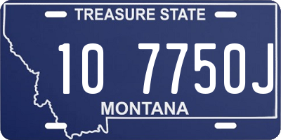 MT license plate 107750J