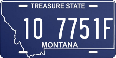 MT license plate 107751F