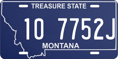 MT license plate 107752J