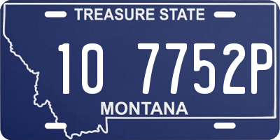 MT license plate 107752P