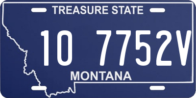 MT license plate 107752V