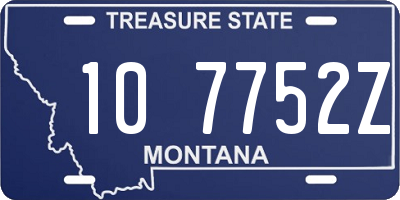 MT license plate 107752Z