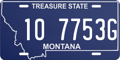 MT license plate 107753G