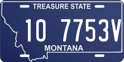 MT license plate 107753V