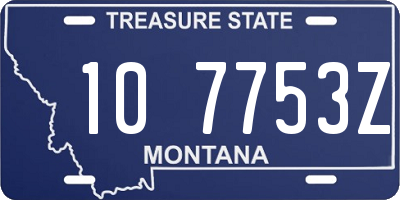 MT license plate 107753Z