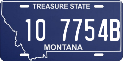 MT license plate 107754B