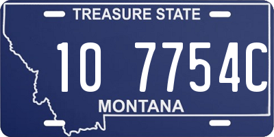 MT license plate 107754C