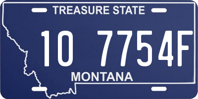 MT license plate 107754F