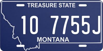 MT license plate 107755J