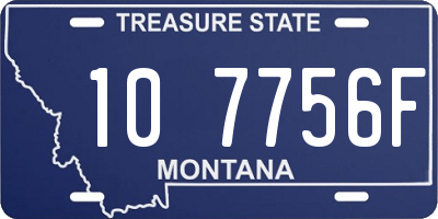 MT license plate 107756F