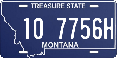 MT license plate 107756H