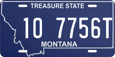 MT license plate 107756T