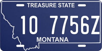 MT license plate 107756Z