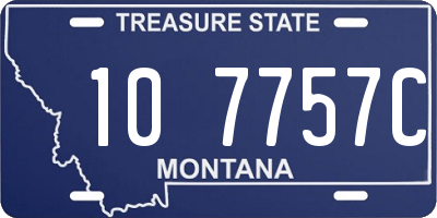 MT license plate 107757C