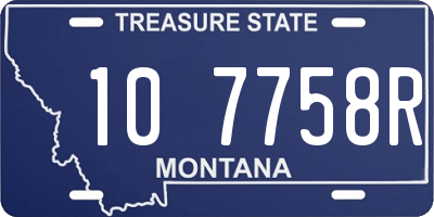 MT license plate 107758R