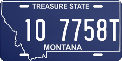 MT license plate 107758T