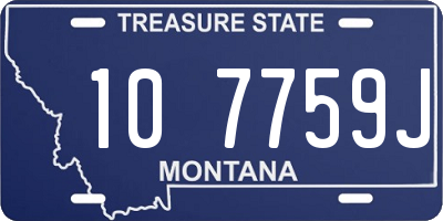 MT license plate 107759J