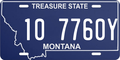 MT license plate 107760Y