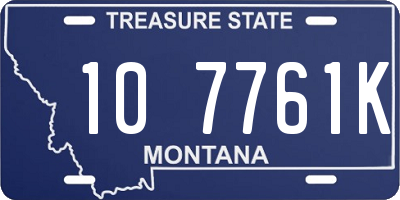 MT license plate 107761K