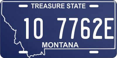 MT license plate 107762E