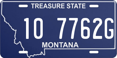 MT license plate 107762G