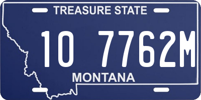 MT license plate 107762M