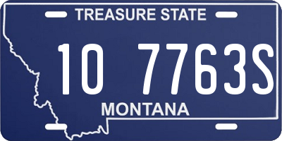 MT license plate 107763S