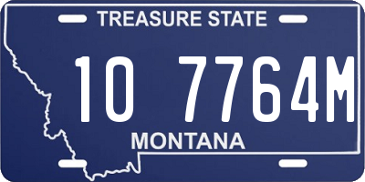 MT license plate 107764M