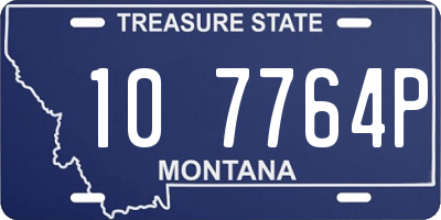 MT license plate 107764P