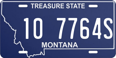 MT license plate 107764S