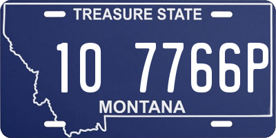 MT license plate 107766P