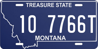 MT license plate 107766T