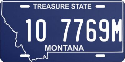 MT license plate 107769M