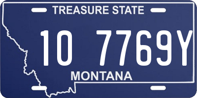 MT license plate 107769Y