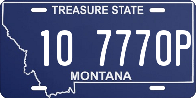 MT license plate 107770P