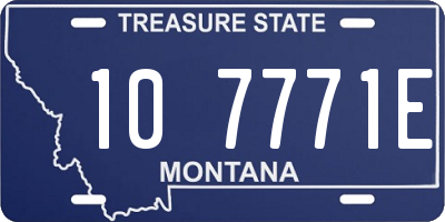 MT license plate 107771E