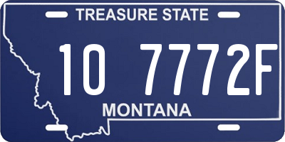 MT license plate 107772F