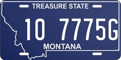 MT license plate 107775G