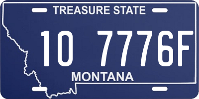 MT license plate 107776F