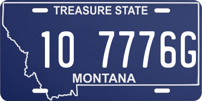 MT license plate 107776G