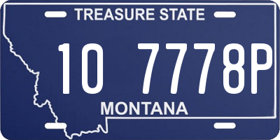 MT license plate 107778P