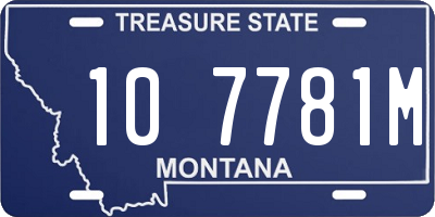 MT license plate 107781M