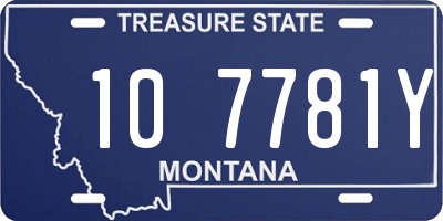 MT license plate 107781Y